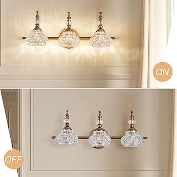 ZILANL Vintage Vanity Light Fixture, 3 Lights Bathroom